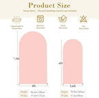Dusty Rose Arch Cover 2 Set-7.2 and 6ft Dusty Pink Arch Backdrop Cover Spandex Wedding Arch Stand Covers for Baby Shower Girls Birthday Party Bridal Shower Wedding Photo Balloon Arches Background - Image 5