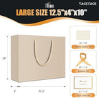 YACEYACE Gift Bags with Bow, 20Pack of Gift Bags Bulk, Ribbon and Card - Image 3