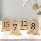 Wedding Table Numbers 1-20, Wooden Table Number Signs with Holder Base - Image 4