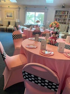 YOUR CHAIR COVERS - 6 Pack Stretch Spandex Banquet Chair Covers - Pink, Wedding Slip Covers, Premium Quality Chair Cover - Image 5