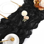 20 Pack Cheesecloth Table Runner - 17x108 Inch Black Boho Gauze Cheese Cloth Table Runners for Baby Bridal Shower Decoration Wedding Party Summer Garden Farmhouse - Image 4
