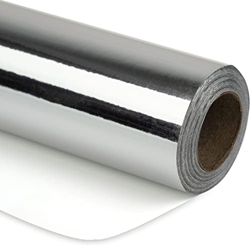 RUSPEPA Silver Metallic Wrapping Paper - Solid Color Paper Perfect for Wedding, Birthday, Christmas, Baby Shower - 30 Inches x 100 Feet by RUSPEPA