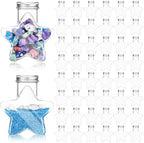Yinkin 50 Pcs 5.5 oz Star Sand Art Bottles Plastic Clear Bulk, Aluminum Lid by Yinkin