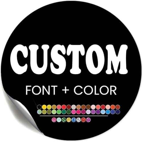Personalized Business Logo Stickers - Ideal for Weddings, Birthdays, Favors & More. Waterproof, Fade & Heat Resistant. Pack of 10 to 1000. (Custom Text, 6 Inch) by clylife