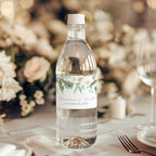 Personalized Water Bottle Labels with Choice of 30 Flower Styles - Choose Font and Pre-Made Phrases or Design Custom Text - LABELS ONLY (005 Succulent, 2 inch (8.5x2")) - Image 2