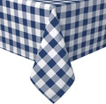 Hiasan Checkered Tablecloth Rectangle 30 x 60 Inch, Navy Blue and White by Hiasan