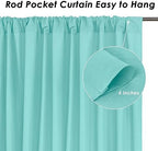 Turquoise Backdrop Curtains 30ftx8ft Mermaid Polyester Photo Drapes - Image 3
