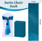 MDS® Pack of 200 Satin Chair Sashes for Wedding & Events – Dark Teal - Image 3