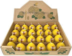 Beeswax Candles Bulk Set of 24pcs, Bee Candles with Little Bee Ornament Decors, Unscented & Dripless& Smokeless, Dia 1.77" x1.97" Each, Yellow by PureWaxPureNature