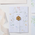 UNIQOOO 50Pcs Wax Seal Stickers Eucalyptus & 70 Pack Vellum Jackets by UNIQOOO