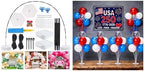 JOYYPOP Bundle of 10ft Wide & 9ft Tall Adjustable Balloon Arch Stand and 4th of July Balloon Centerpieces for Tables by JOYYPOP
