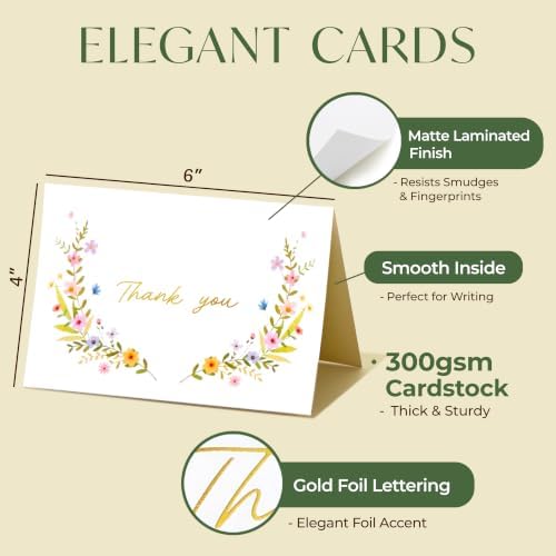 Thank You Cards with Envelopes Bulk 100 Pack 4x6 Blank - Image 4