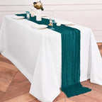 24 Pack Teal Table Runner 10Ft Cheesecloth Table Runner Rustic Gauze Table Runner Romantic Long Sheer Fabric Cheese Cloth Table Runner for Wedding Party Bridal Baby Shower - Image 5