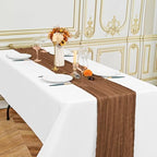 12 Pack Brown 10Ft Cheesecloth Table Runner - Image 4