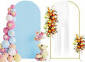 Arch Backdrop Stand and Cover Set, 6.6ft Arch Stand with Dusty Blue Cover by Putros