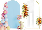 Arch Backdrop Stand and Cover Set, 6.6ft Arch Stand with Dusty Blue Cover by Putros