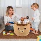 Highland Cute Cow Basket for Nursery, Large Blanket Gift Basket - Image 5