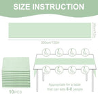 10 Pack 10ft Sage Green Chiffon Table Runners Wedding Table Runner Sheer Romantic Tulle Table Runner for Christmas Wedding Bridal Tea Party Baby Shower Birthday Party Table Decorations(120 x 12 in) - Image 2