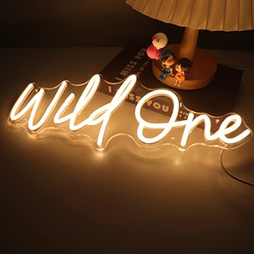 Britrio Wild One Neon Light Sign Baby Shower Girl Boy 1st Birthday Party - Image 3