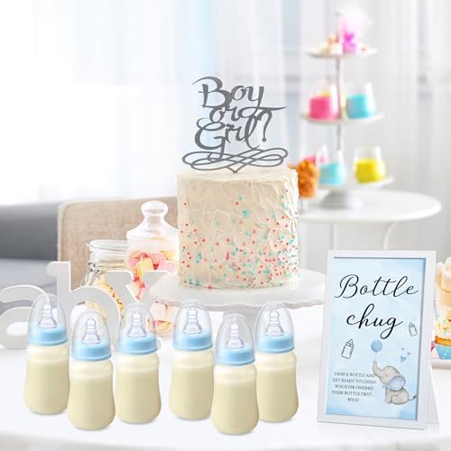Roowest Bottle Chug Baby Shower Games Favors, Blue, Elephant - Image 6