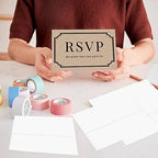 Andaz Press 56-Pack Personalized RSVP Postcards for Wedding Kraft Brown Art Deco Cardstock Response Reply Cards for Bridal Shower Baby Shower Birthday Event Custom Date and Return Address 4 x 6-Inch - Image 4