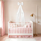 Large White Bow Decor, Double Layer Satin 80x20 Inches - Image 5