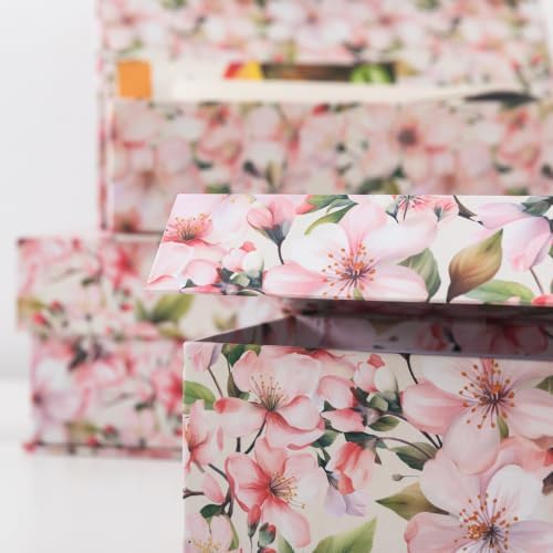 Soul & Lane - Decorative Storage Boxes with Lids, Set of 3, Petal Blossom - Image 6