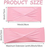 Pink Chair Sashes Bows 100 Pcs Spandex Chair Sashes Elastic Chair Cover Bands Ties Without Buckle for Wedding Birthday Party Ceremoney Events Decoration - Image 2