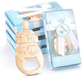 24 Packs Blue Baby Shower Bottle Opener Favors for Guests - Baby Bottle Design Baby Boy Return Gifts, Wedding Favors, Party Decorations by Orlabno