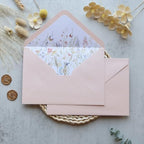 50PCS A7 Blush Pink Envelopes, 5.3×7.6" Wildflower Liner Envelopes - Image 5