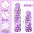 Purple Balloon Column Stand Kit of 2 with Lavender Balloons - Image 4