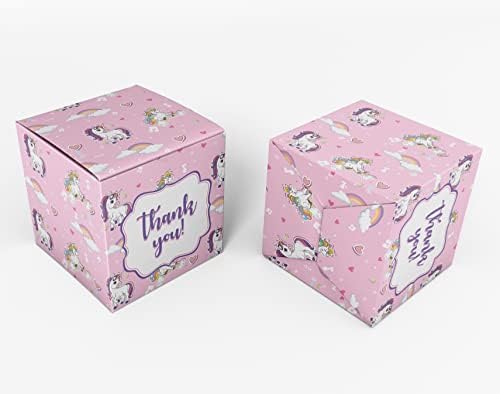 Paper Box - Mini Favor Box For Baby Shower 4x4x4 Inches Paper Gift Boxes, Candy Paper Box For Party Favors, Baby Shower Unicorn,Girl Theme- Pack Of 20 - Image 2