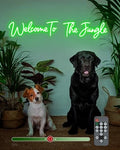 30x6 Inch Large Welcome to The Jungle Neon Sign With Timing Remote, Green Theme LED Sign for Home Office Decor, Jungle Light for Wall Decorations, Plant Shop by Raipile