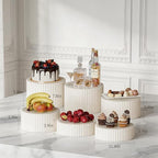 6 Pack Buffet Risers, Dessert Display Stands Foldable Food Stands for Display Party Risers for Buffet Table with Acrylic Plates for Party Table Dessert Catering Supplies Jewelry(White) - Image 3
