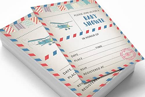 Pack of 30, Boy/Girl Baby Shower Party Collection, Baby Shower Invitation Cards, Fill in the Blank Invites WIth Envelopes, Postcard Theme Party Supplies - Image 3