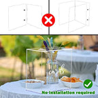 Hooqict Clear Acrylic Wedding Card Box with Slot Large Blank Gift Card Boxes for Reception, Party, Wishing Well, Money Box Holder, Graduation Decorations, Baby Shower - Image 6