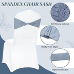 MDS Pack of 100 Spandex Chair Sashes Without Slider Buckles – Dusty Blue - Image 3