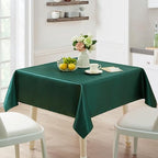 6 Pack Satin Table Cover, 52 x 52 Inches, Blackish Green - Image 6
