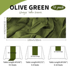 16 Pack Olive Green Cheesecloth Table Runner 21.5 x 120 Inches Boho Gauze Table Runners 10FT Long Cheese Cloth Table Runner for Bridal Shower Baby Shower Birthday Party Wedding Decor - Image 3