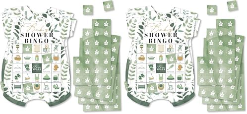 Big Dot of Happiness Boho Botanical Baby Shower Bingo Game - 18 Picture Bingo Cards with Markers, Baby Shower Party Supplies (Pack of 2) by BigDotofHappiness
