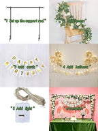 8FT x 4FT Adjustable Table Backdrop Stand Kit with Floral Garland, Balloons, Banners & Air Pump - Complete Party Decoration Set for Birthday, Anniversary, Wedding, Baby Shower - Image 5