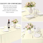 4 Pack Rectangle Tablecloth for 6 Foot Tables Washable Polyester Table Cover for Wedding Dining Table Parties Banquet（60x102 Beige） - Image 3