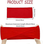 Spandex Red Chair Sashes Bows 60 Pcs Red Chair Sashes Elastic Chair Cover Bands Ties Without Buckle for Wedding Birthday Party Ceremoney Events Decoration - Image 2