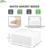 White Bakery Pastry Boxes - 8 x 4 x 2.75 inches - White Kraft Paperboard for Home or Retail - Eco Friendly Paper Cardboard Recyclable for Pastries, Cookies, Cakes, Pies , Gift Box, Baby Shower (500) - Image 3