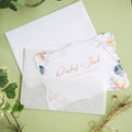 Goefun 5x7 Blank Invitations Kit - 100 Pack White Postcards & 100 Pack Envelopes & 120 Sheets 115GSM Floral Vellum Jackets for Wedding, Graduation, DIY, Thank You & Baby Shower by Goefun