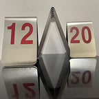 Large Stackable Tent Style Metal Place Cards. - Image 2