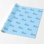 MyPupSocks Personalized Text Wrapping Paper, Name Sky Blue Custom Gift Wrapping Paper with Logo Name for Teens Women Men Mom Dad Birthday Wedding Anniversary 58x23 5 Rolls - Image 2