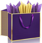Addblu 24 Pack Purple Large Gift Bags with Handles & 72 Tissue Papers by Unknown