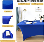 10-Pack 6ft Spandex Table Covers for Rectangle Standard Folding Tables - Wrinkle Resistant Stretch Tablecloths - Ultimate Fitted Table Protector for Parties, Banquet, Wedding - Image 2