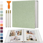 Vienrose Large Self Adhesive Scrapbook 120 Pages 13 x 12.6 in Grassgreen by Vienrose